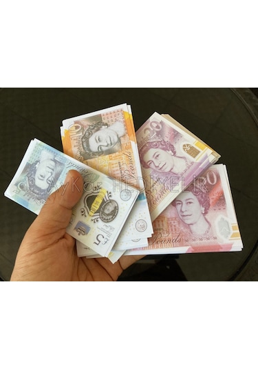 200 ADET KARMA 5-10-20-50 STERLİN BANKNOT POUND PARA GEÇERSİZ