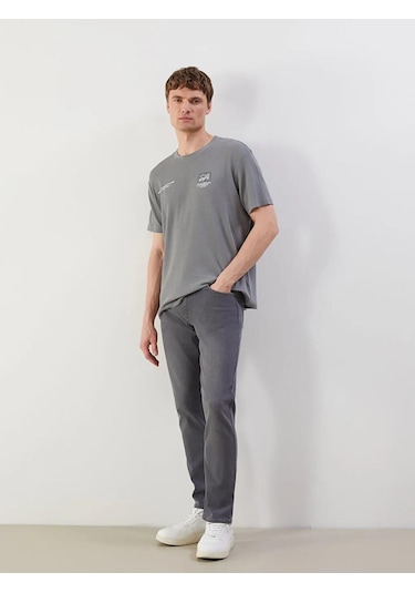 Captiva Regular Fit Likralı Erkek Jean Pantolon 7280 Gri