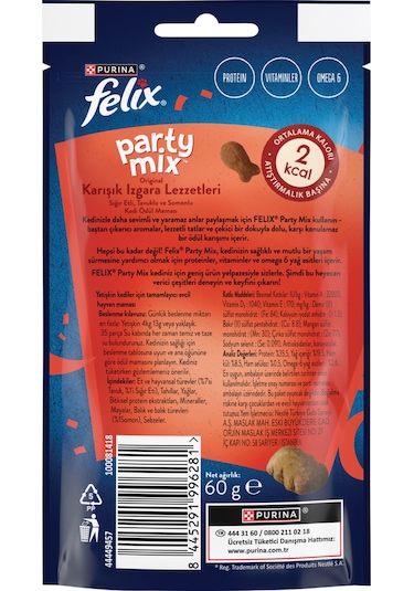 Felix Party Mix Karışık Izgara Lezzetleri Kedi Ödül Maması