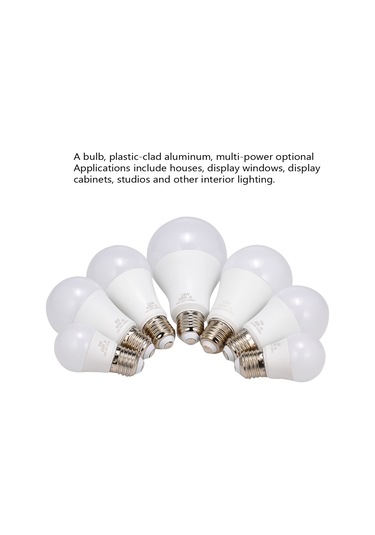 Mufunye 12w Led Ampul A Tipi 6500k Beyaz Işık, E26/e27 Bağlantı, 15 Led, Yüksek Parlaklık, Plastik-alüminyum Gövde, Ev & Mağaza Aydınlatması