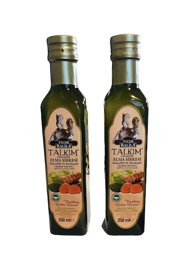 Ralila Talkım Organik Zencefil ve Zerdeçallı Elma Sirkesi 2 x 250 ML