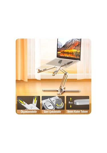 Ally Mc N86 Katlanabilir 360 Dönebilen Masaüstü Laptop Standı