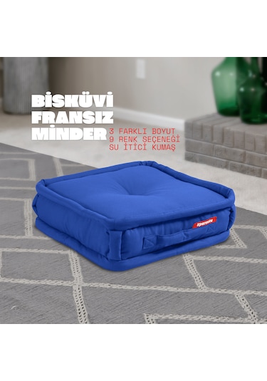 Xpermate Bisküvi Minder Petek Önü Fransız 45x45x14 Mavi