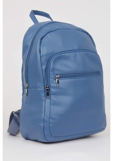 Defacto Unisex Suni Deri Okul Sırt Çantası C5606AXNSNV142 Lacivert