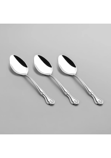 Nehir Lalezar Sade 12 Kişilik 72 Parça Kutulu Çatal Kaşık Bıçak Takımı Gümüş