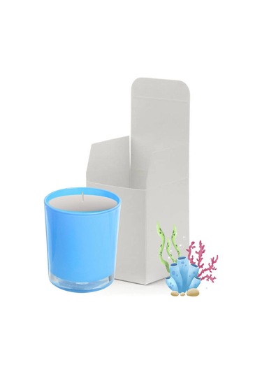 Okyanus Kokulu Bardak Mum 6.5 X 8 Cm Mavi