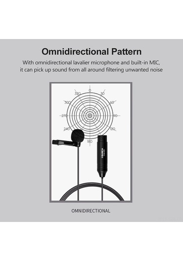 Comıca Cvm-v02o Xlr Lav Mikrofon - 48v Phantom Güç Destekli, Yönlendirilebilir, Kamera Ve Kayıt İçin Profesyonel Ses Kalitesi