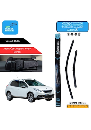 Peugeot 2008 2013 Araca Özel Uyumlu Ön Cam Silecek Takımı 650mm-400mm