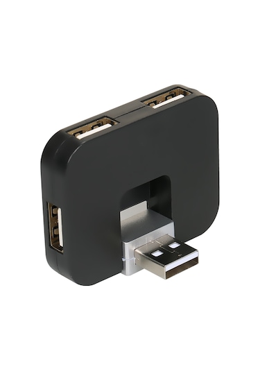 Springsun Usb 2.0 4 Port Hub: 480mbps Hızlı Veri Transferi, Dönen Usb Hub, Bilgisayar Klavye Fare Genişletici, Abs Malzeme, Win/mac/linux Uyumlu