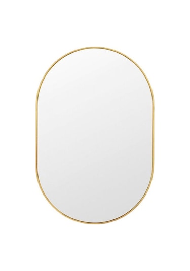 Ant Home Çerçeveli Minyatür Duvar Masa Aynası 25 x 40 CM Gold