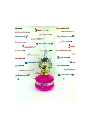 Nostaljik Gaz Lambası Cam Gaz Lambası Pembe Renk Gaz Lambası N11.9972