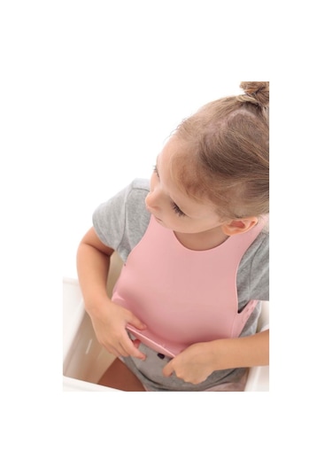 Oioi Silikon Mama Önlüğü Pembe