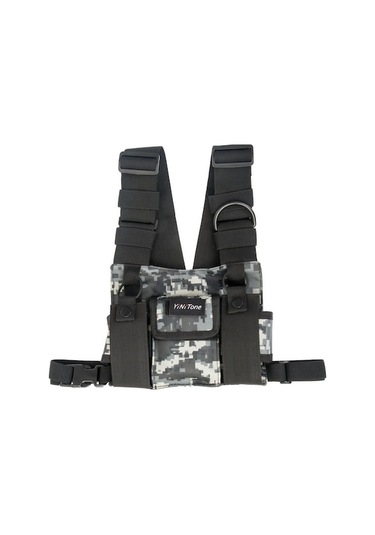 Yinitone 600d Naylon Telsiz Göğüs Çantası - Hafif, Toz Geçirmez, Dayanıklı Bg-02 Dijital Kamuflaj Desenli Mavi MAVİ