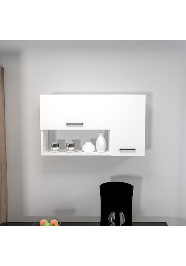 Arnetti Akasya Çok Amaçlı Dolap – Beyaz Banyo Ve Mutfak Için Kapaklı Saklama Dolabı