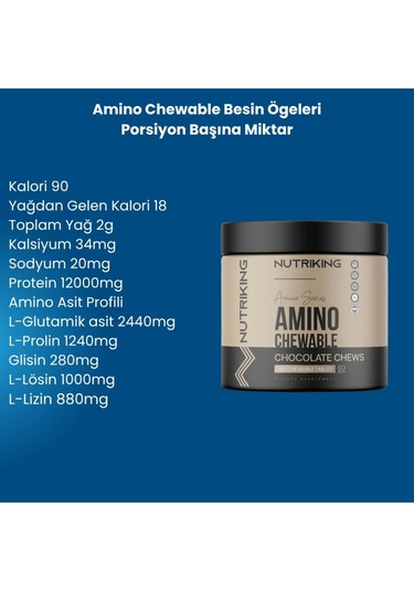 Amino Chewable Çiğnenebilir Amino Tablet 360 Tablet 60 Servis Karışık