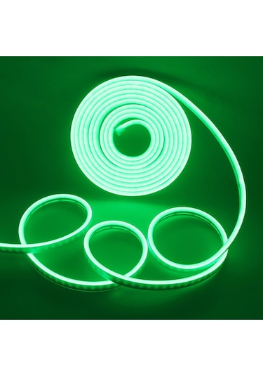 Sunlight Neon 12V Hortum Şerit Led 10 Metre Yeşil Işık