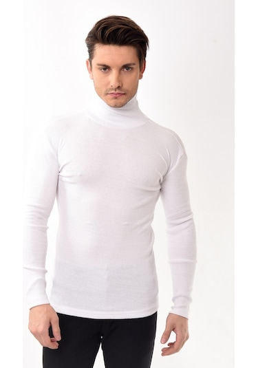 Erkek Balıkçı Yaka Boğazlı Slim Fit Kazak 8 Renk