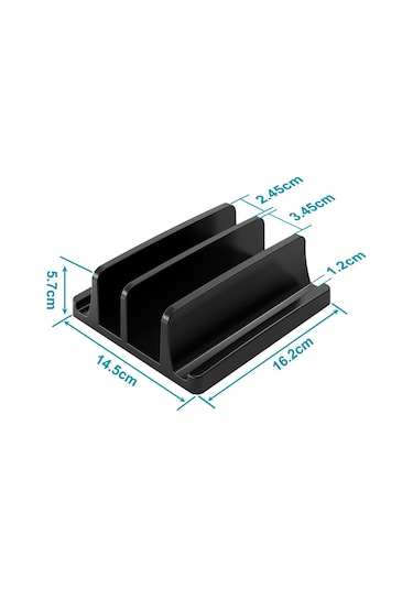 Homyl Dizüstü Bilgisayar Standı Çift Lı Tasarım Ev Siyah