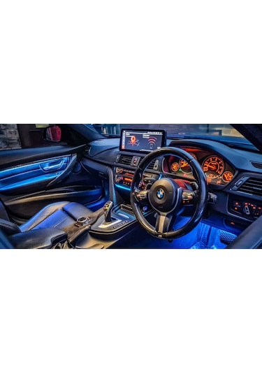 Bwm 3 F30 2011-2017 9 Renk İç Ambiyas Işıkları Kapı Trimleri İle Teyp Çercevesi İle 5 Renk Seçeneği İle