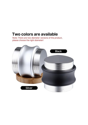 Createtech 53.3mm 2'si 1 Arada Kahve Dağıtıcı Ve Pres Paslanmaz Çelik Espresso Düzleştirici Ayarlanabilir Siyah Siyah