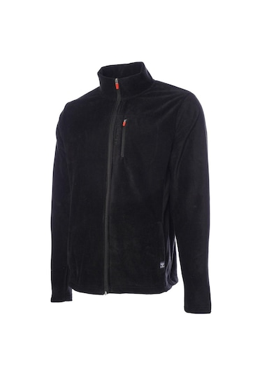 Hummel 960040-2001 Deslan Polar Zip Erkek Spor Ceket Siyah
