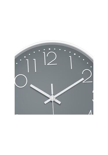 Pazly Suntek Saat Pille Gri-beyaz Gri Geçmez Duvara Çalışan Beyaz Asma 11.8 Mm Çok Renkli