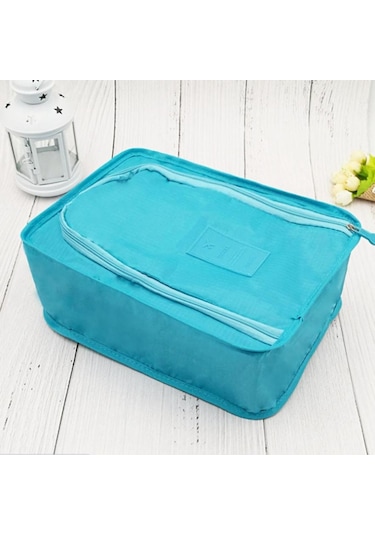 Lacivert Taşınabilir Katlanır Küçük Saklama Çantası Ayakkabı Saklama Çantası Çok Fonksiyonlu Plaj Seyahat Ayakkabı Çantası Lacivert