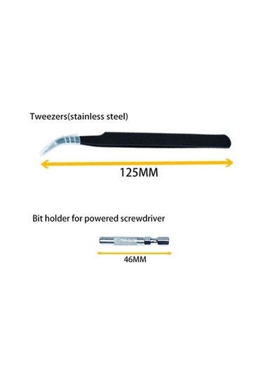 Fastbuy 110 Adet Manyetik Tornavida Seti - Cep Telefonu Onarım Aracı - Sarı Renkli