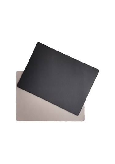 Deri Çift Yüzey Amerikan Servis Siyah