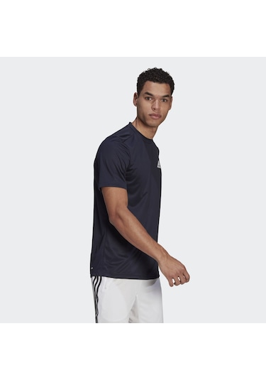 Adidas Aeroready Designed To Move Erkek Lacivert Tişört Gm2097