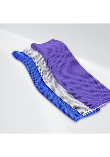 Xiyyadms 3 Adet Spor Soğuk Hisli Havlu - Mor + Gri + Kral Mavi 30x100cm, Spor, Yoga, Tatil İçin Ter Emici Hızlı Kuruyan Çok Renkli