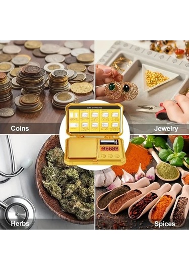 Fastbuy Altın P1834 Yüksek Hassasiyetli 200g 0.01g Mini Dijital Cep Tartısı Mutfak Takı Ölçümü Altın