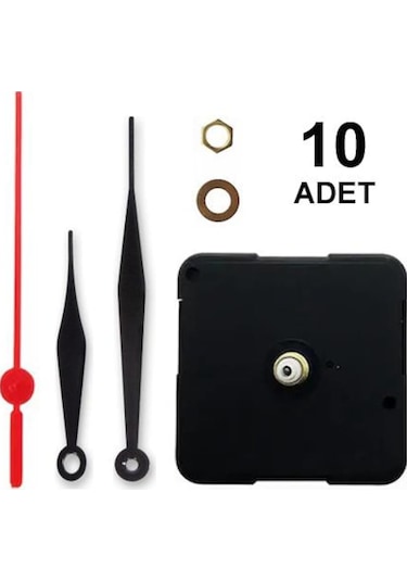 10 Adet, Duvar Saat Mekanizması, Sessiz, 10 Mm Şaft, Saat Motoru, Diğer
