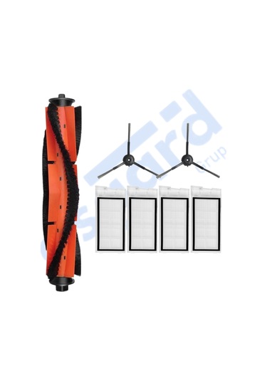 Roidmi Eve - Eve Plus Uyumlu 1 Ana Fırça 2 Yan Fırça 4 Filtre Pkt-iasgf0000652