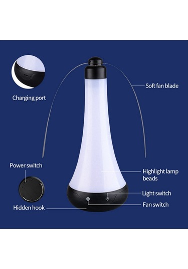 Xurunkeji Piknik, Parti, Restoran Ve Barbekü İçin Masa Sinek Kovucu Fan, Böcek Önleyici Işıklı İç Mekan Dış Mekan