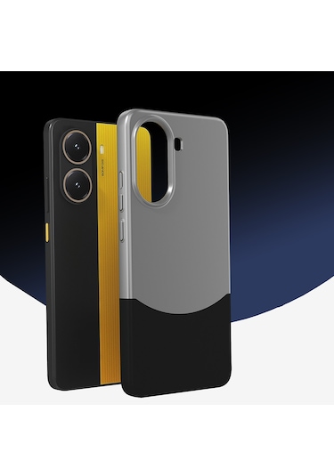 Toyigoo Poco X7 Pro Kılıf Mıknatıslı Duble Kapak - Gri Gri