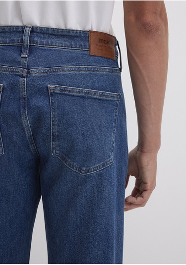 Mavi - Lisbon Classic Denim Puslu Vintage Koyu Mavi Jean Pantolon 0010039-90818 Koyu Mavi