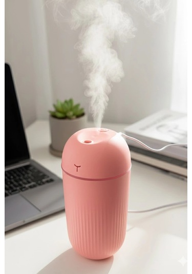 Blackbird Kt-h09 Pembe 420 Ml Taşınabilir Mini Usb Hava Nemlendirici Araç Ve Ofis İçin Renkli Işık