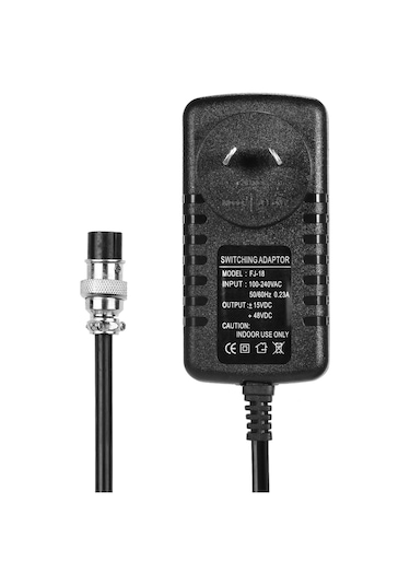 Geeroyoo Mikser Konsolu İçin Evrensel Güç Adaptörü 15v 48v 4-pin Yuvarlak Xlr, 100-240v Au Şarj Cihazı