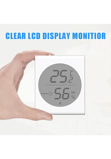 Lemestar Akıllı Termometre Ve Nem Ölçer - Tuya App Bağlantılı, Duvara Monte, Kablosuz 433mhz, Yüksek Hassasiyet -30 C - 100 C