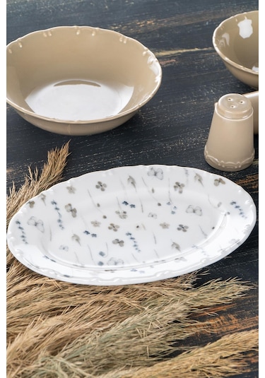 Flora 6 Kişilik 23 Parça Porselen Yemek Takımı