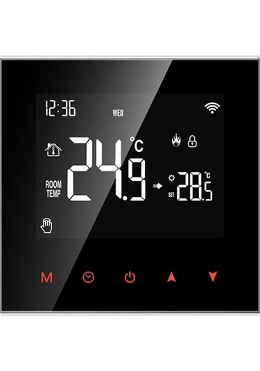 Akıllı Wifi Termostatı Wt100: Su Ve Elektrikli Isıtma, Duvara Monte, Alexa Ve Google Home Uyumlu