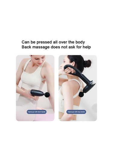 Kh-555 30w Güçlü Motorlu Masaj Aleti 6 Kademeli, 4 Başlıklı, Kablosuz Siyah