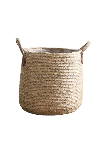 Suntek Dokuma Bitki Sepeti Çamaşır Torbası Dekorasyon M