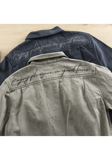 Erkekler İçin Günlük Kot Ceket Koyu Mavi