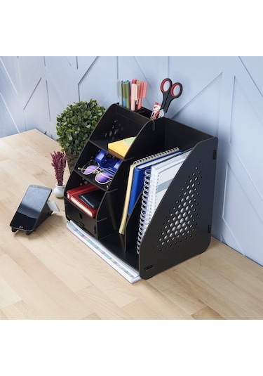 Focus Hexa Çekmeceli A4 Evrak Rafı Masaüstü Organizer Siyah Renk