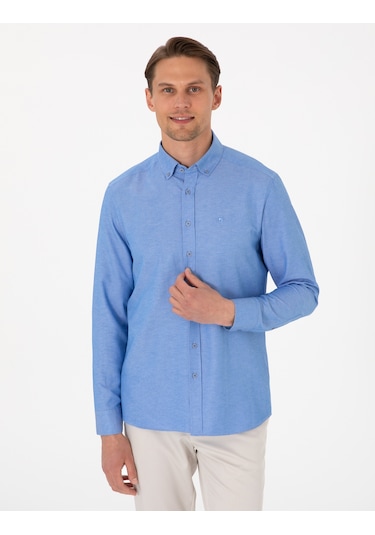 Pierre Cardin Erkek Mavi Gömlek Desenli 50306996-vr036 Mavi