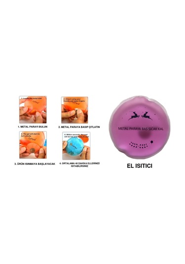 Pembe Ceylan Cep Sobası,el Isıtıcı,sıcak Su Torbası Pvc 9cm