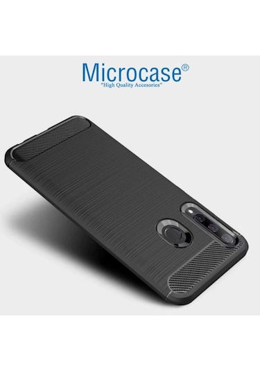 Huawei Honor 20 Lite Brushed Carbon Kilif + Cam (Seç) 364469569