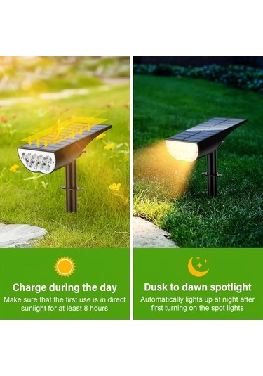 Willowhaven 2 Adet Sıcak Beyaz Solar Spot Aydınlatma, 3 Parlaklık Modlu Bahçe Aydınlatma Diğer